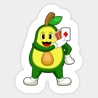 Avocado Poker Poker cards Sticker